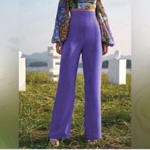 Spring High Waist Solid Pants Size  Size Xsmall